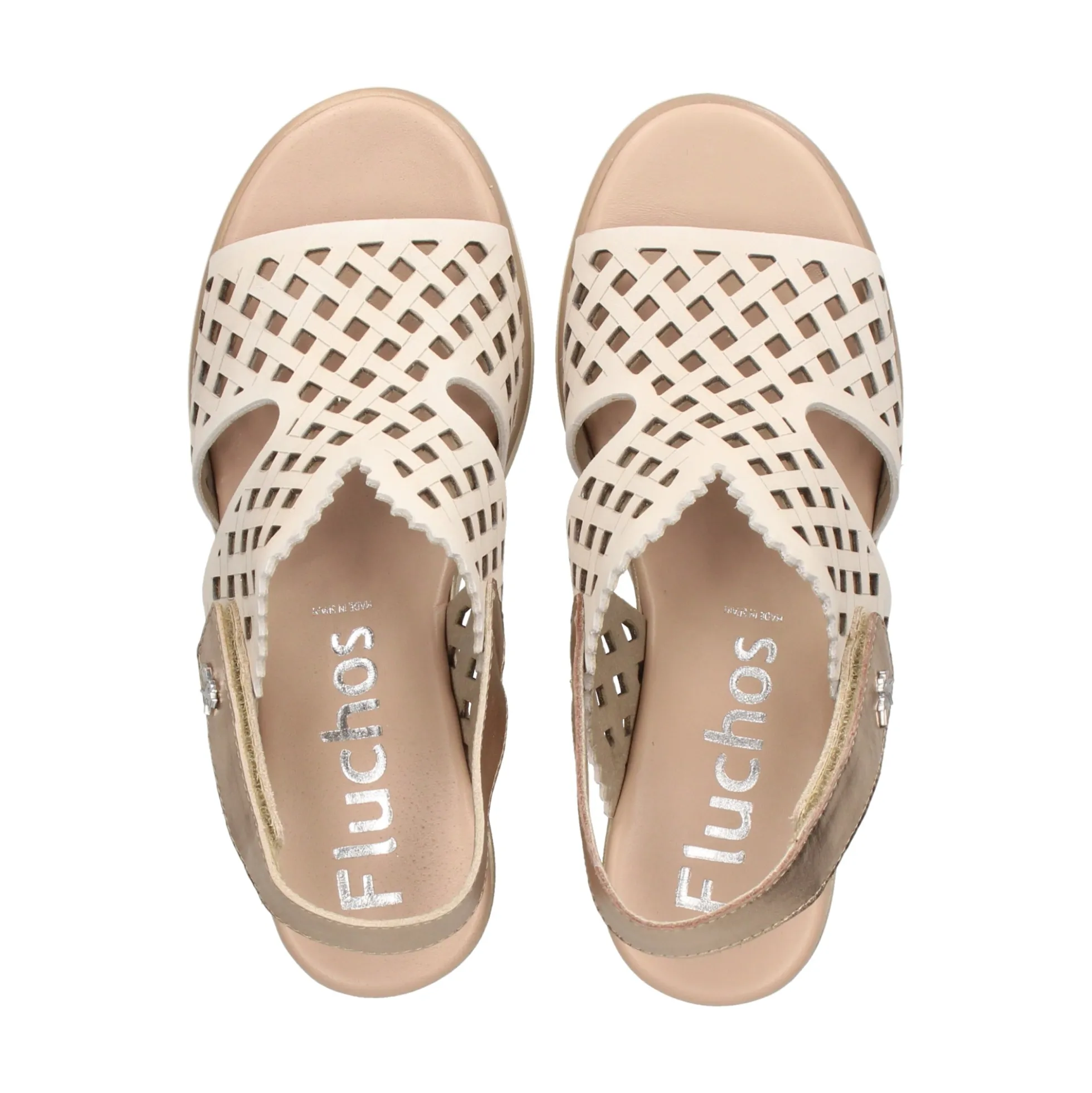 FLUCHOS Sandalias cuña de Mujer F1972 RAW CAVA