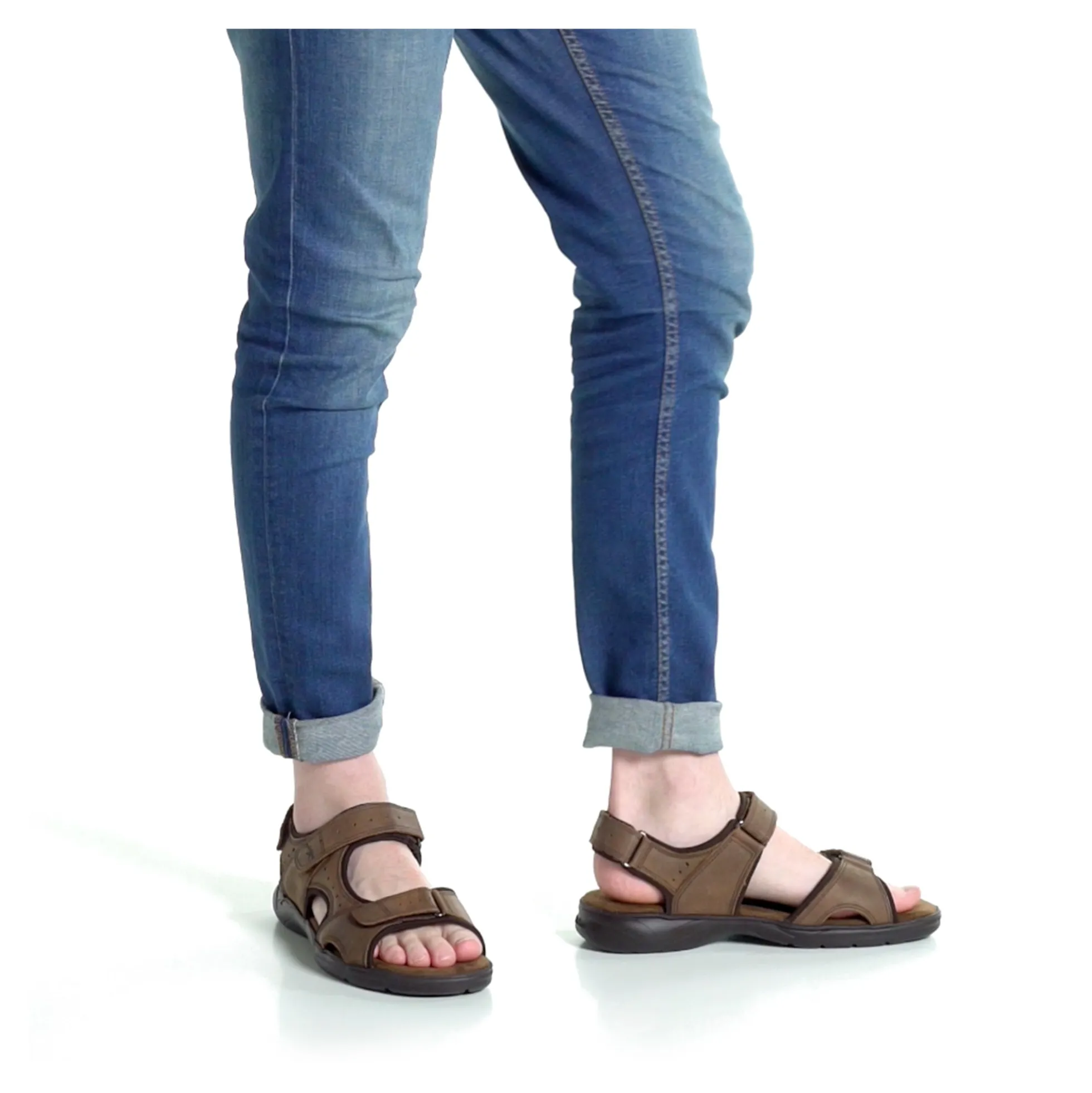 FLUCHOS Sandalias de Hombre F1201 CAFE+COM.1
