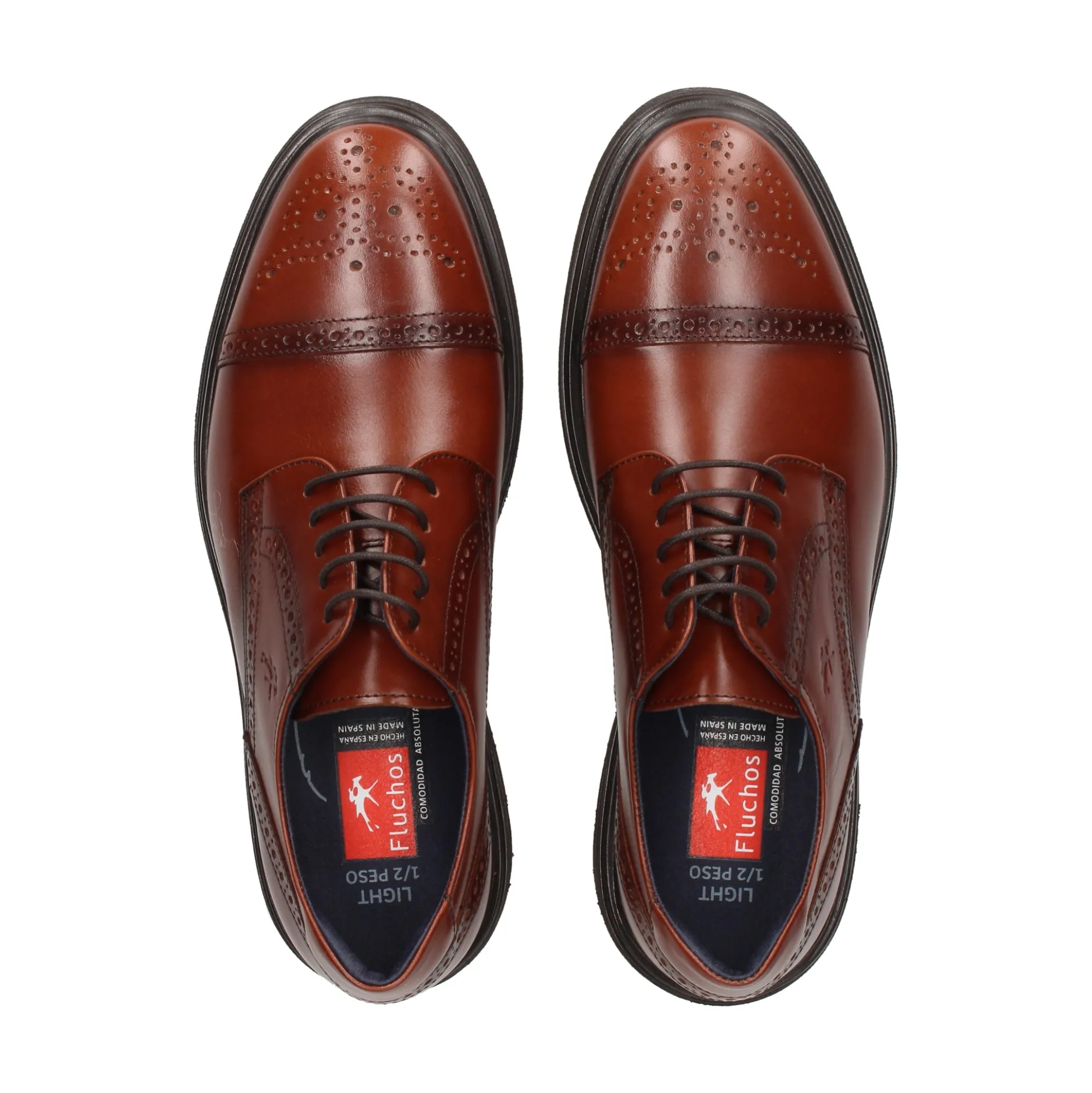 FLUCHOS Zapatos de vestir de Hombre F0629 CASTAÑO