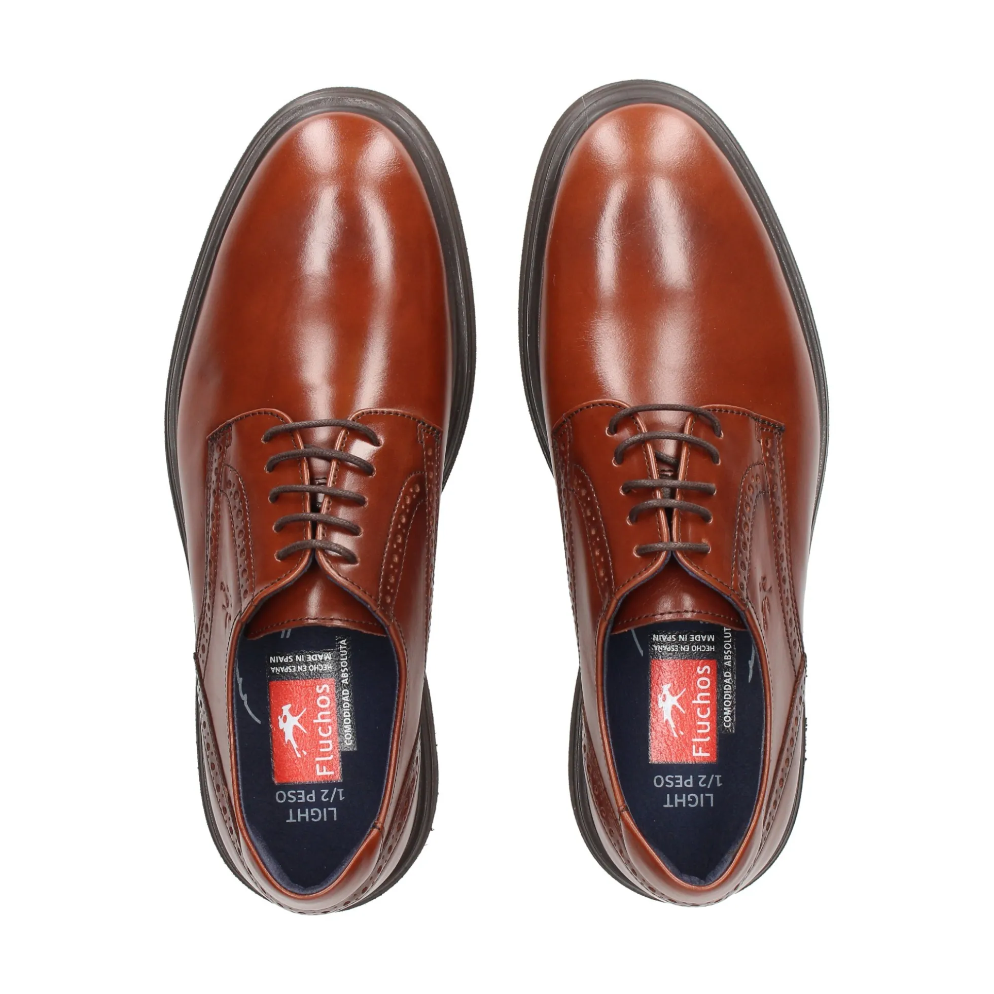 FLUCHOS Zapatos de vestir de Hombre F0630 CASTAÑO