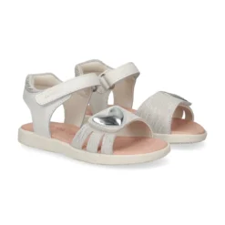 GARVALIN Sandalias, chanclas y albarcas de niña 252424-B050 BLANCO