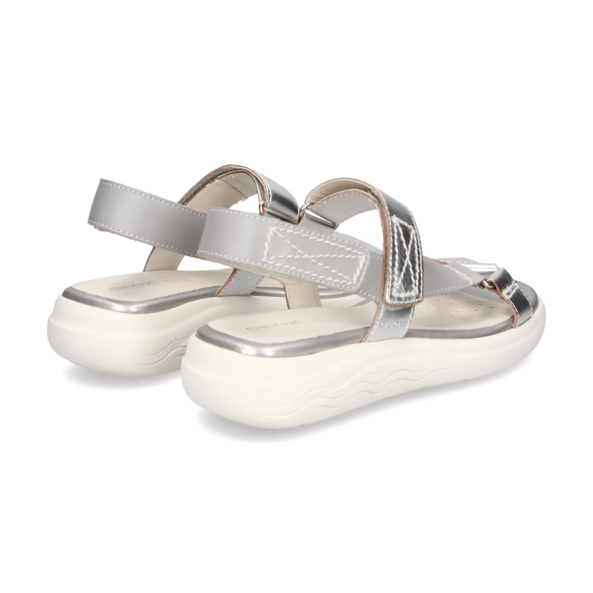 GEOX Sandalias planas de Mujer D25ADA C1355 LT GREY/S