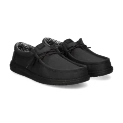 HEY DUDE Zapatillas de Hombre WALLY STRETCH 060 BLACK/BLACK