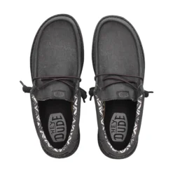 HEY DUDE Zapatillas de Hombre WALLY STRETCH 060 BLACK/BLACK