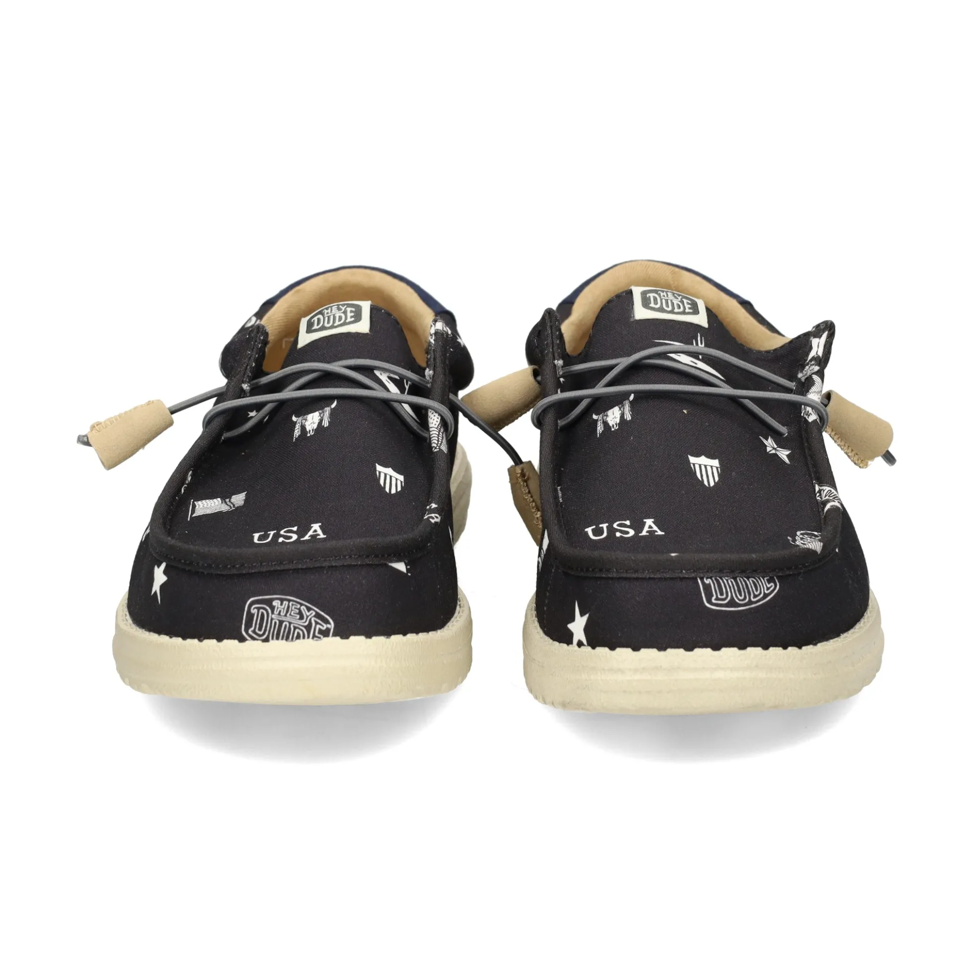 HEY DUDE Zapatillas de Hombre WALLY CANVAS 001 NEGRO