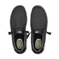 HEY DUDE Zapatillas de Hombre WALLY SPORT MESH 066 BLACK/WHITE