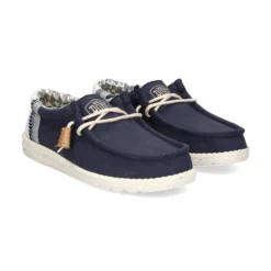 HEY DUDE Zapatillas de Hombre WALLY LINEN 410 NAVY