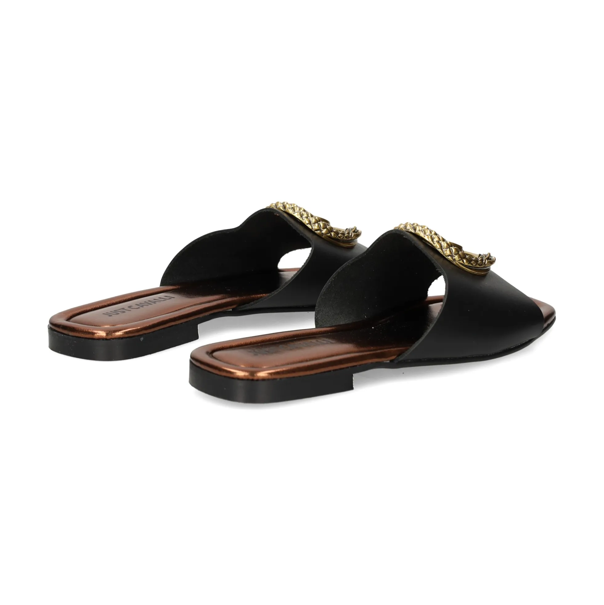 JUST CAVALLI Sandalias planas de Mujer 78RA3S92 899 BLACK
