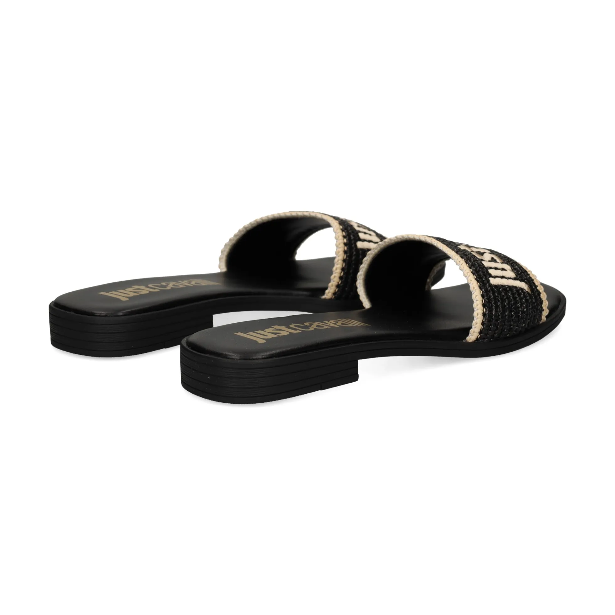 JUST CAVALLI Sandalias planas de Mujer 80RA3S80 899 BLACK