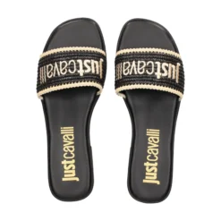 JUST CAVALLI Sandalias planas de Mujer 80RA3S80 899 BLACK