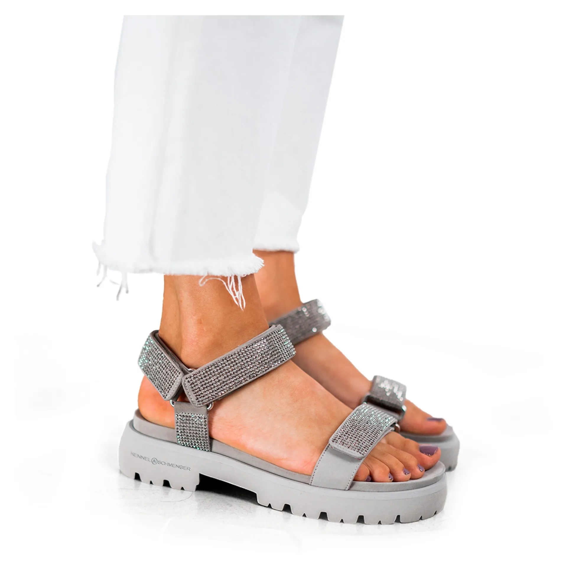 KENNEL & SCHMENGER Sandalias con plataforma de Mujer 31-47330 673 KIESEL/GUN