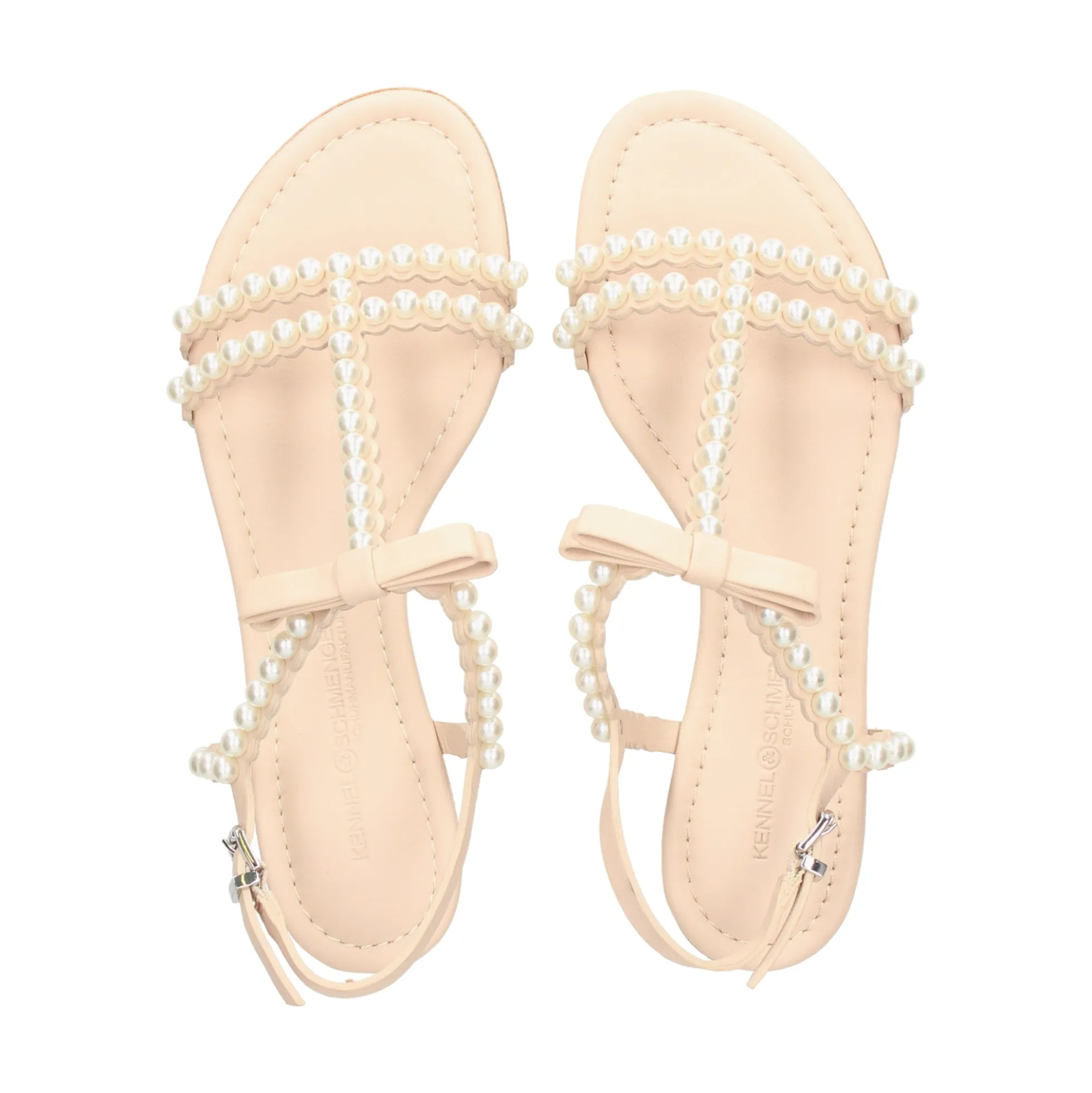 KENNEL & SCHMENGER Sandalias planas de Mujer 51-95080 332 CREMA PEARL