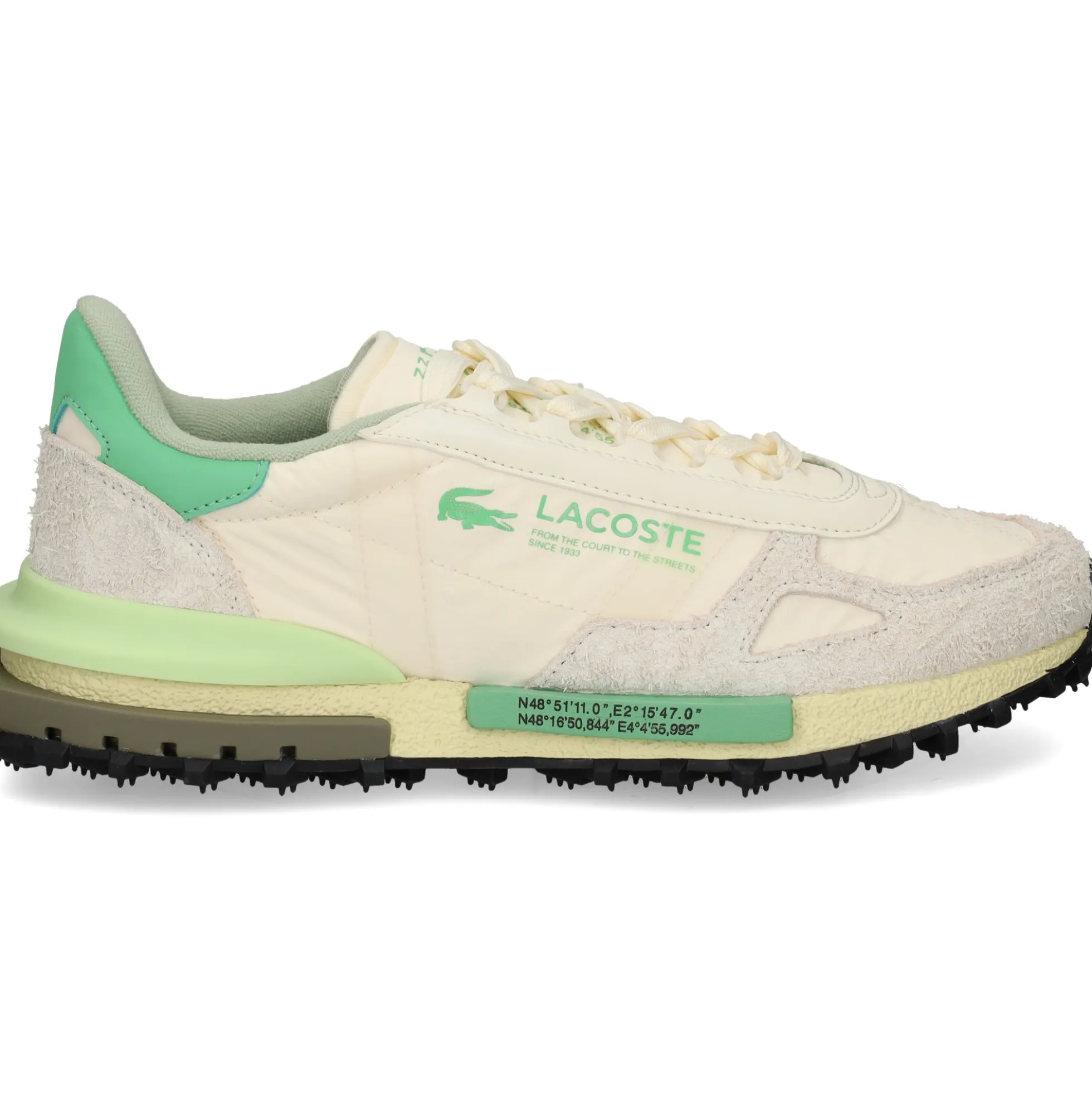 LACOSTE Zapatillas de Hombre 50SMA0078 WG1 OFF WHT/GRN