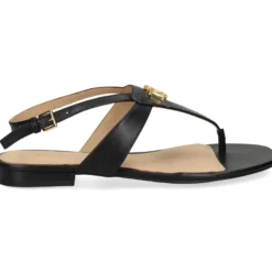 LAUREN RALPH LAUREN Sandalias planas de Mujer EVERLEY 001 NEGRO