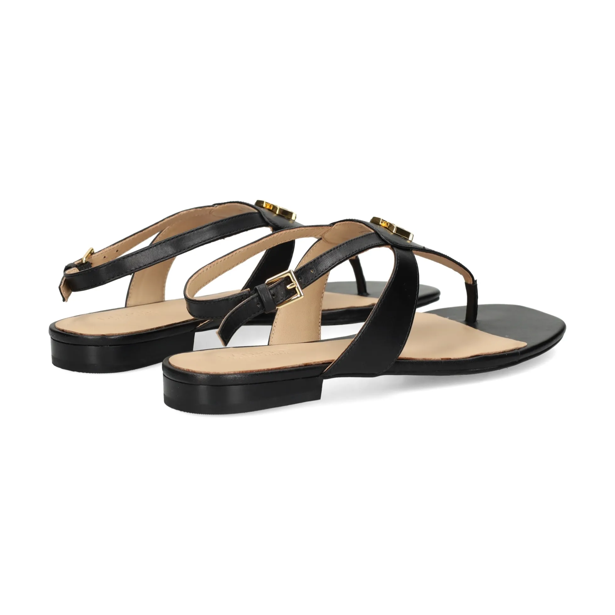 LAUREN RALPH LAUREN Sandalias planas de Mujer EVERLEY 001 NEGRO