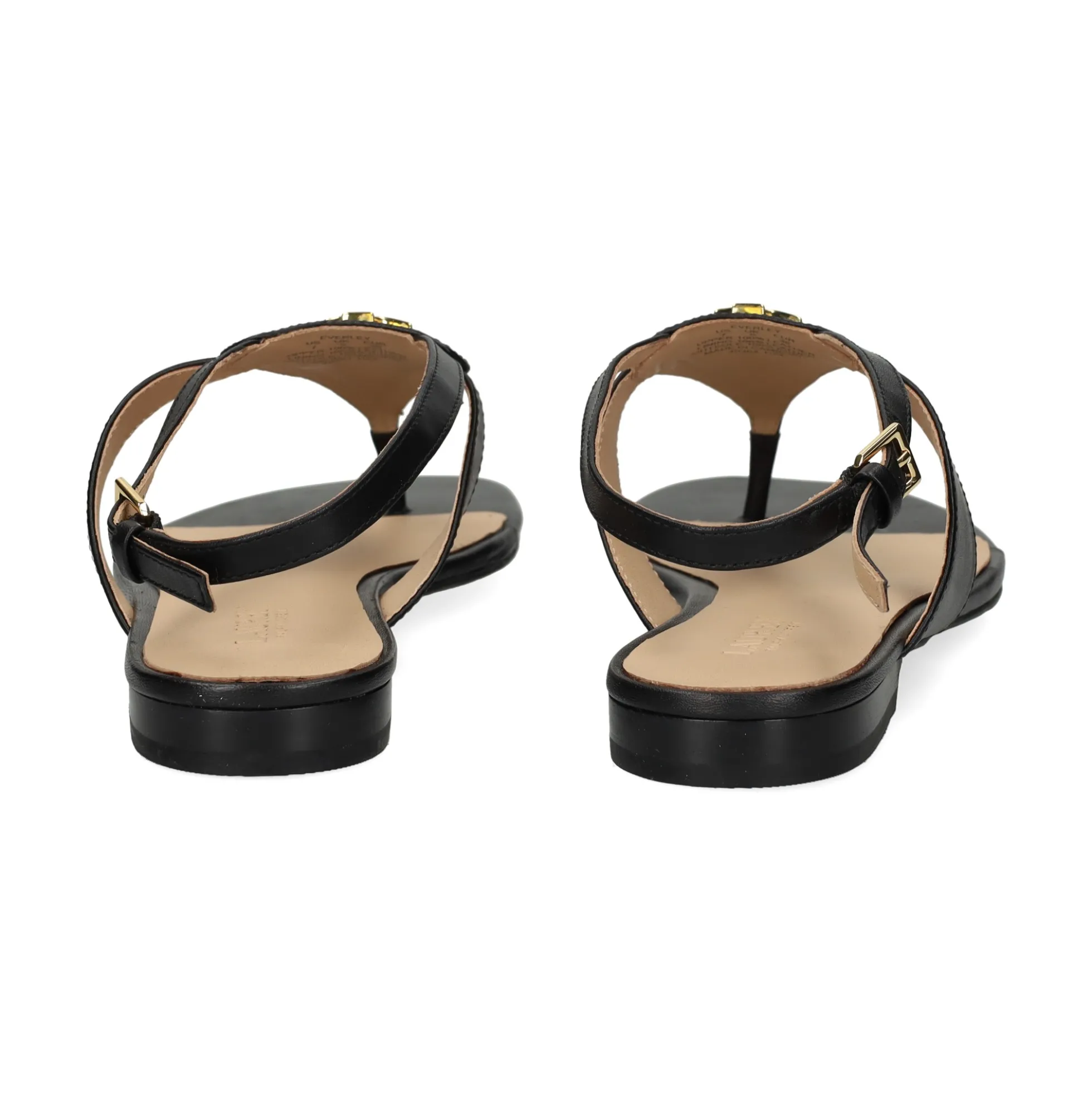 LAUREN RALPH LAUREN Sandalias planas de Mujer EVERLEY 001 NEGRO