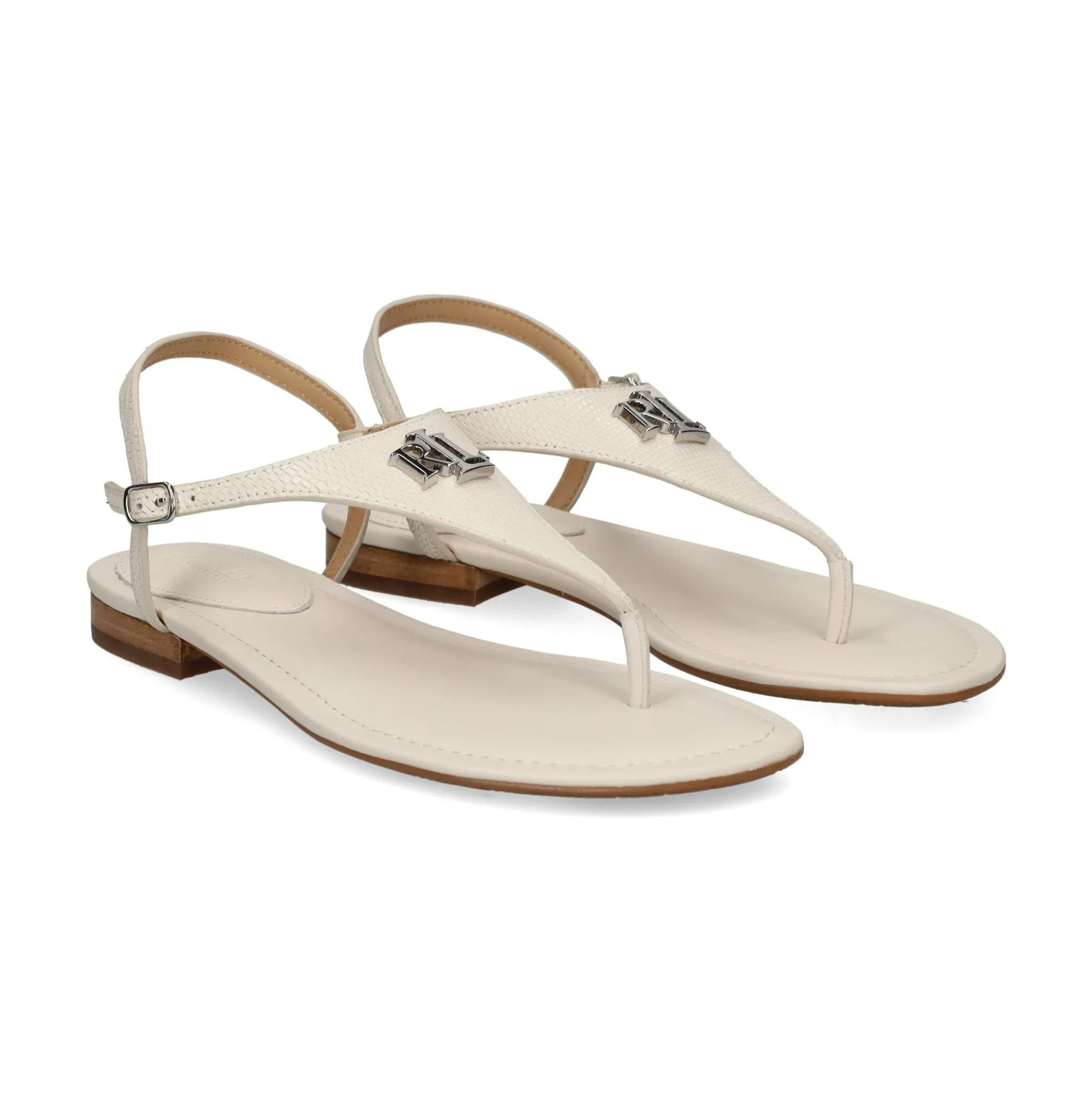 LAUREN RALPH LAUREN Sandalias planas de Mujer ELLINGTON 002 SOFT WHITE