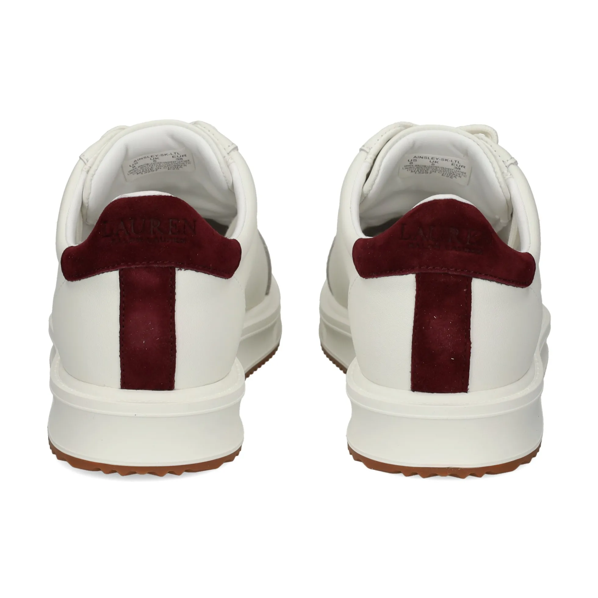 LAUREN RALPH LAUREN Zapatillas de Mujer AINSLEY-SNEAKERS 003 WHITE-GARNE