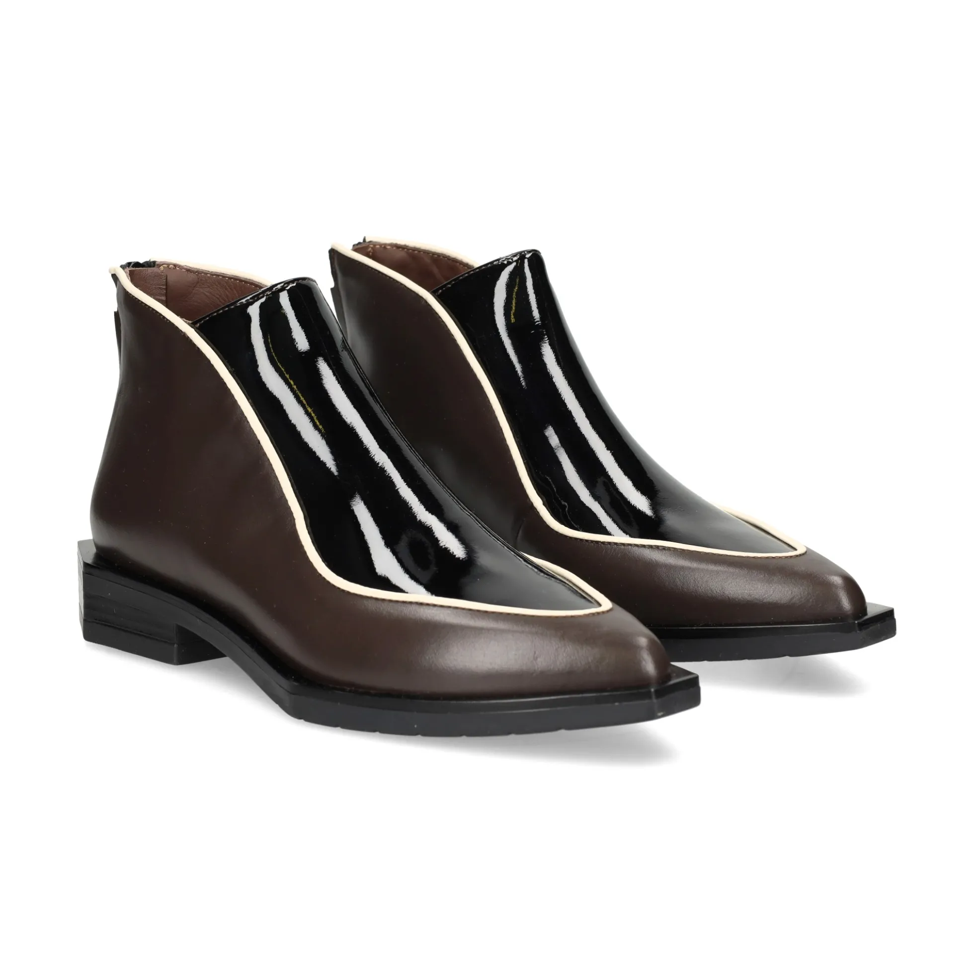LE BOHÉMIEN Botines planos de Mujer G014 NEGRO