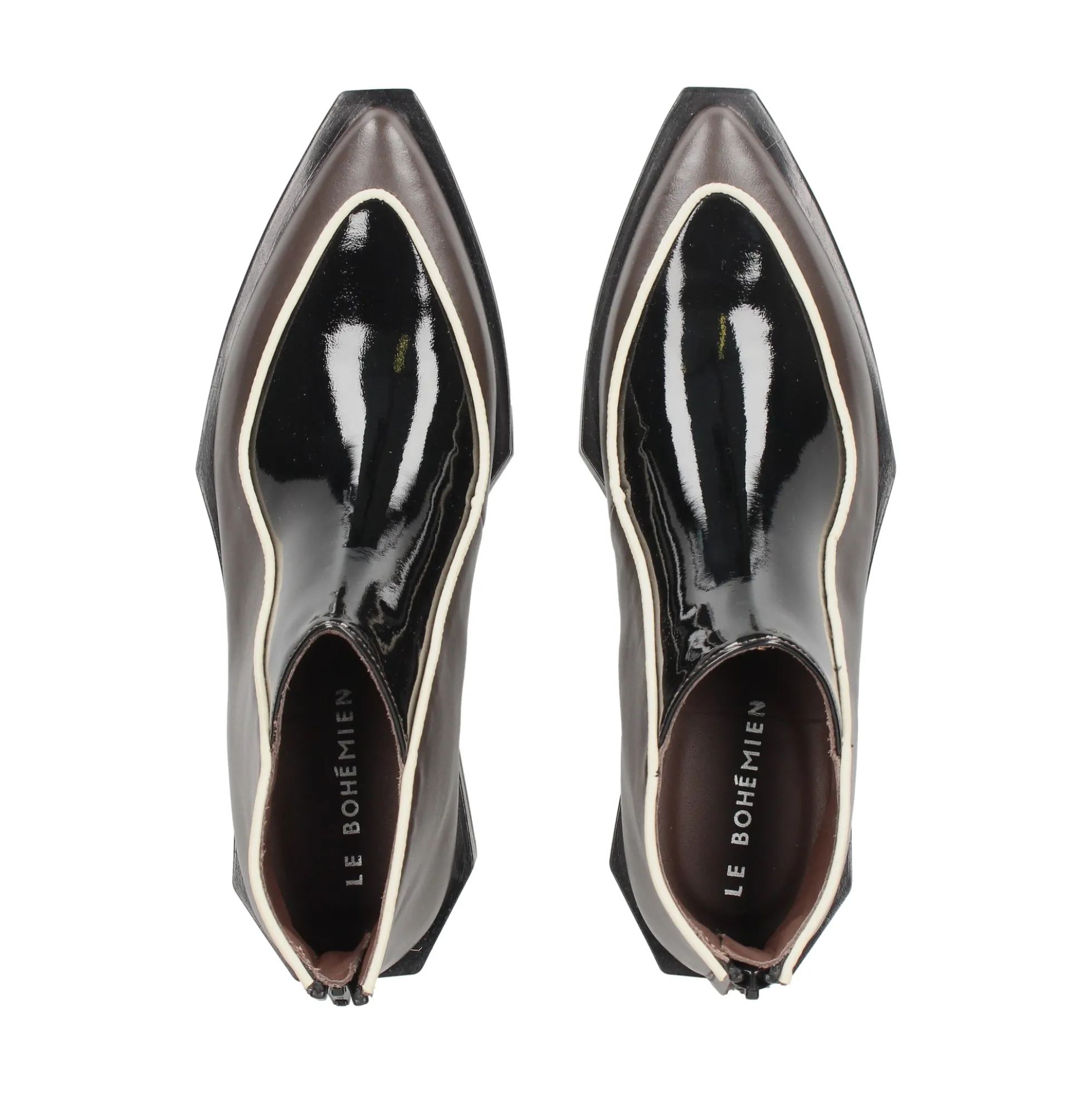 LE BOHÉMIEN Botines planos de Mujer G014 NEGRO