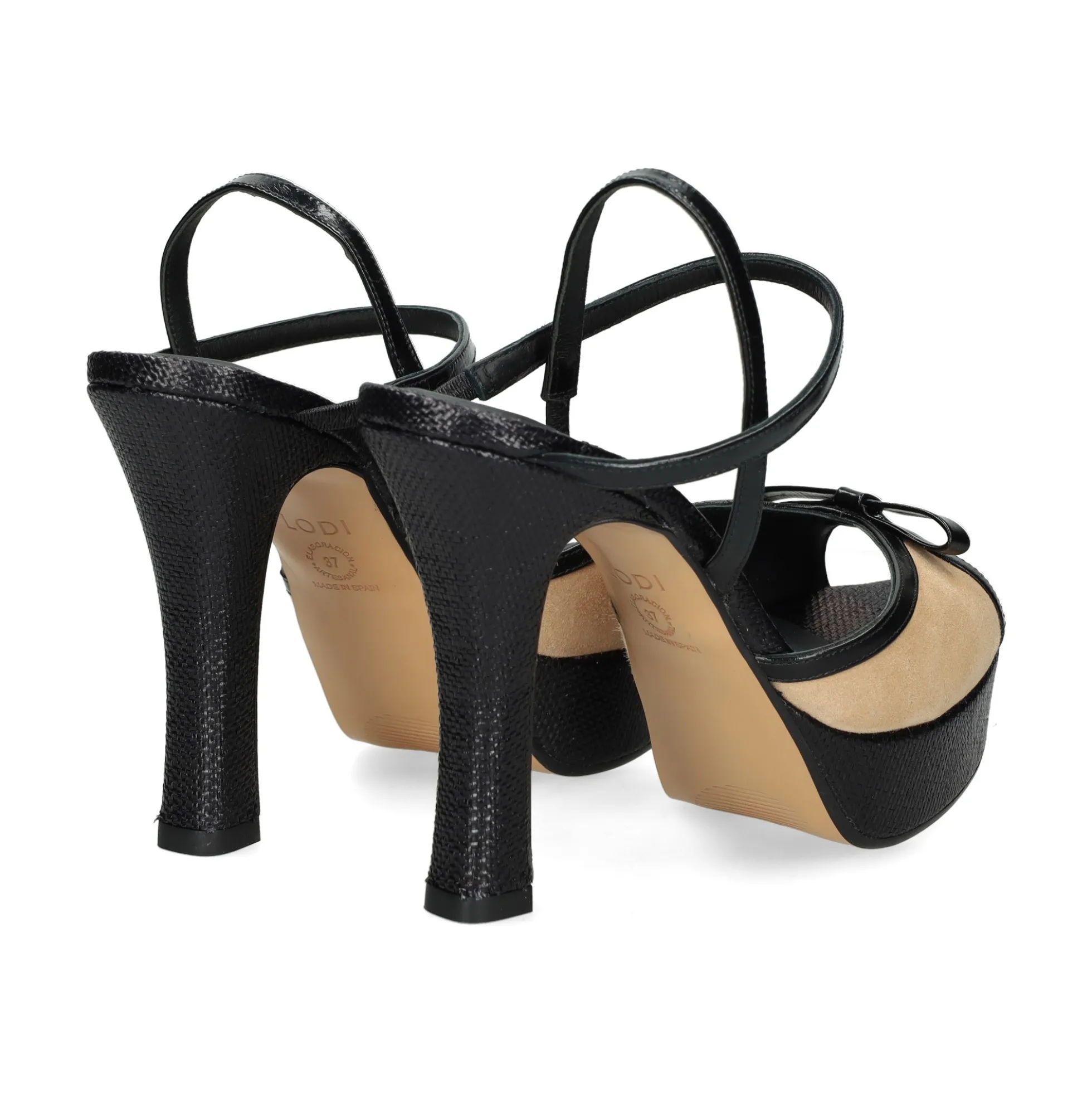 LODI Sandalias con plataforma de Mujer TERREN C2 NEGRO/ARENA