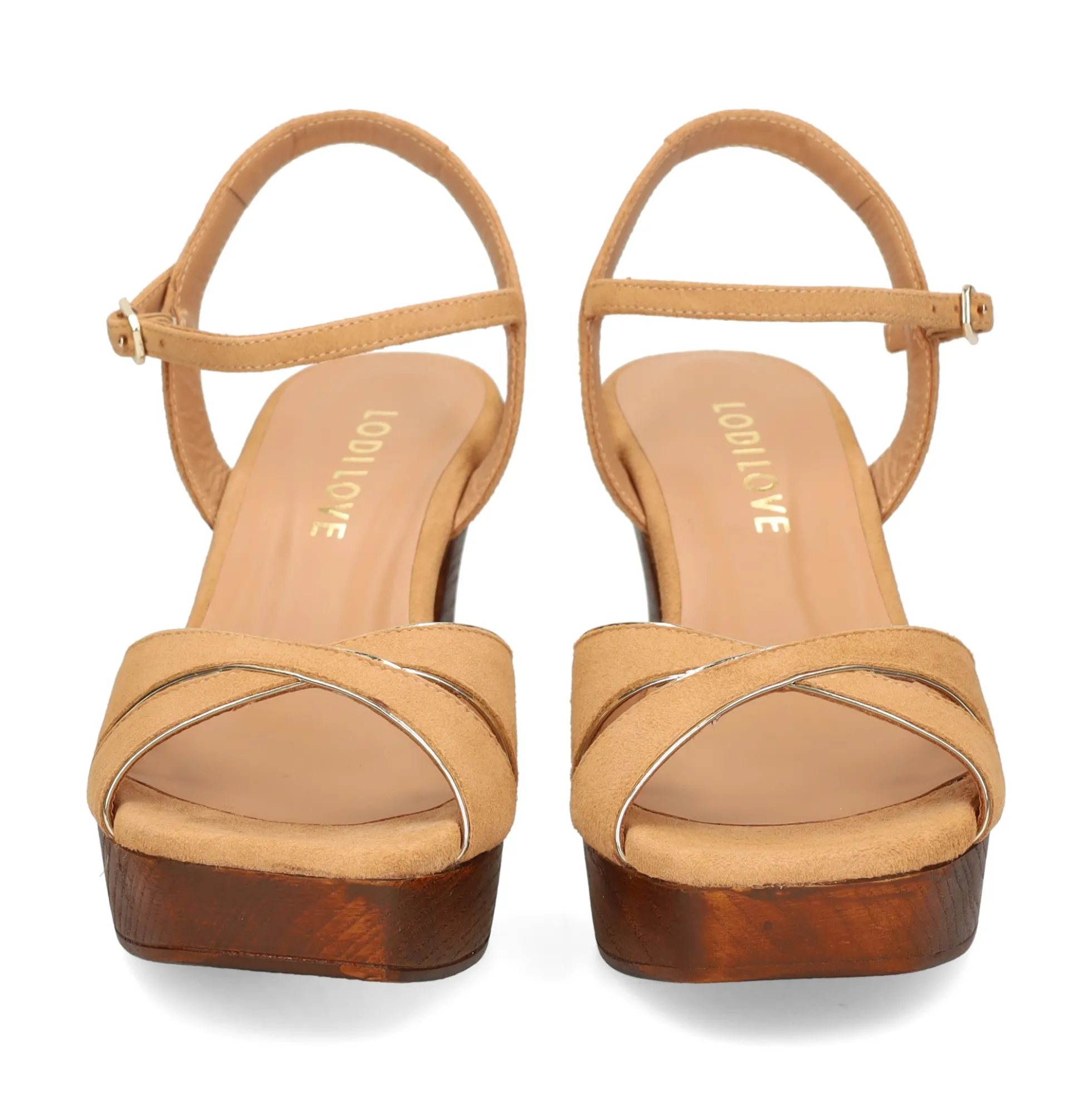 LODI Sandalias con plataforma de Mujer GIN4511 ANTE CAMEL