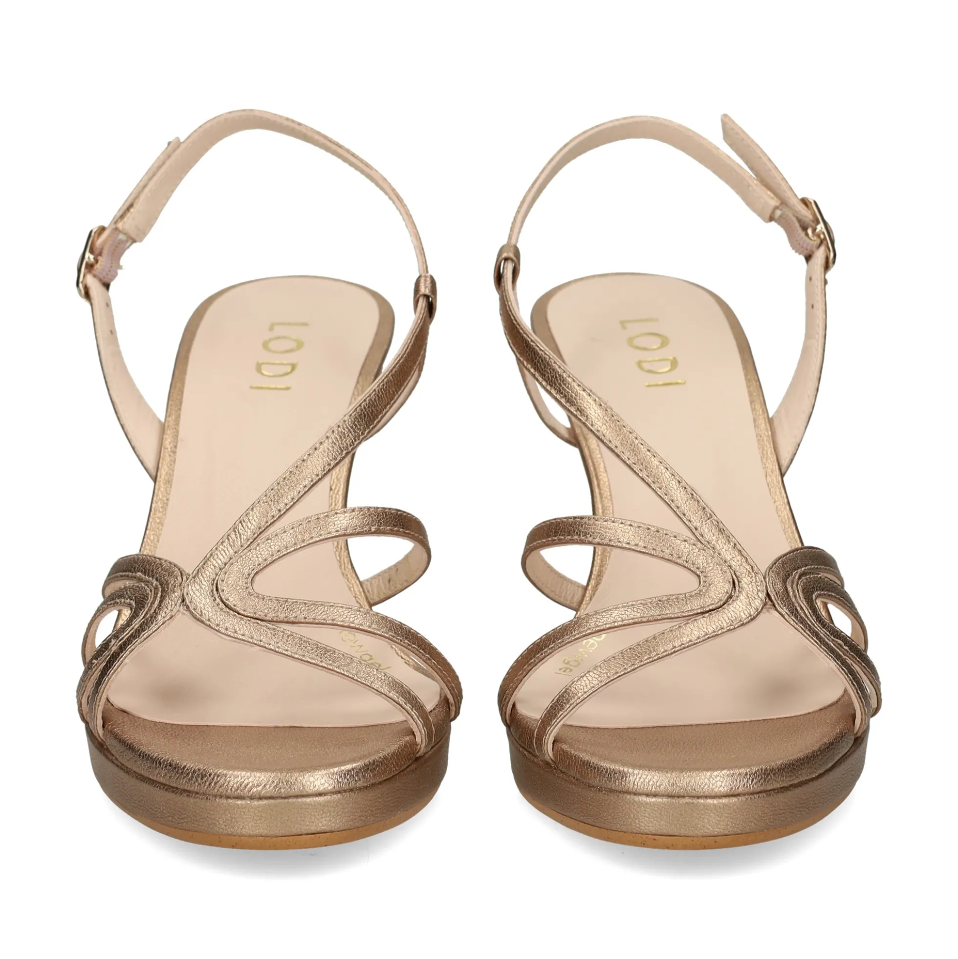 LODI Sandalias con plataforma de Mujer A-LODIN C2 LATON