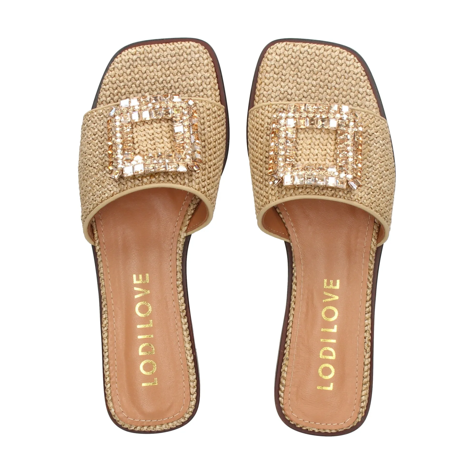 LODI Sandalias planas de Mujer NU4890 RAFIA NATURAL C
