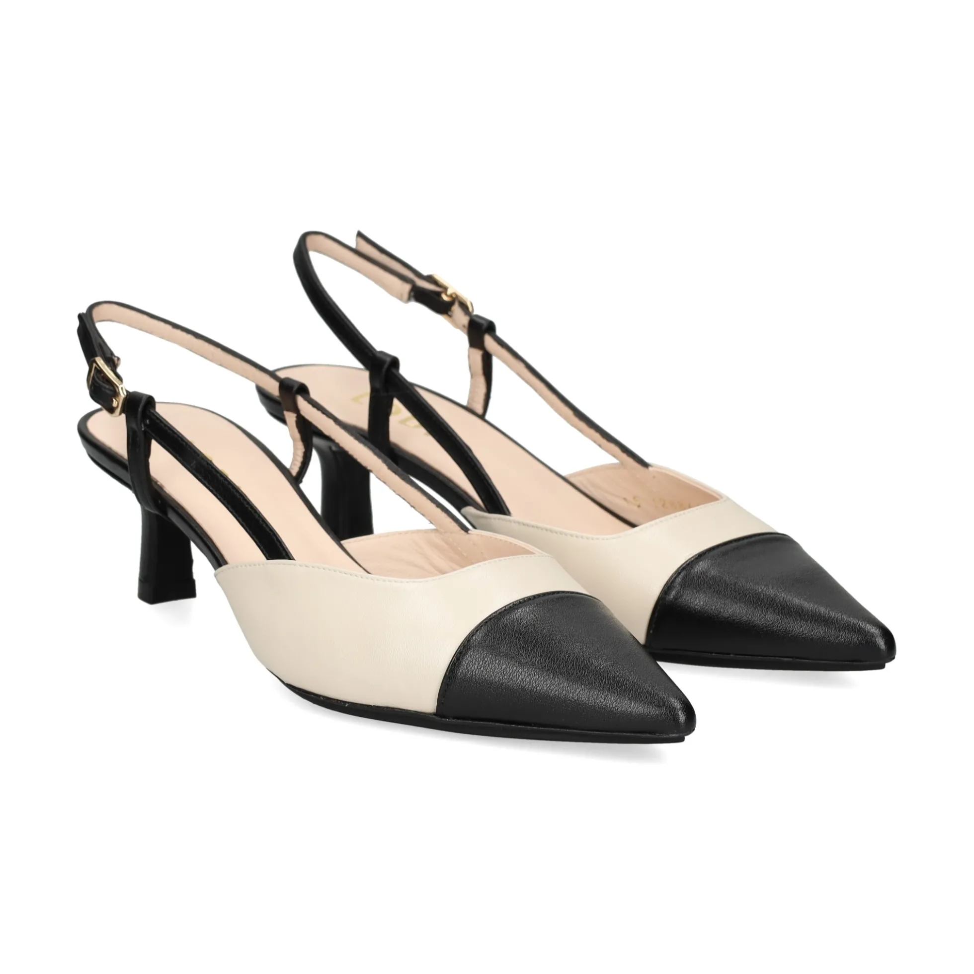 LODI Zapatos de tacón medio de Mujer CHAMES NEGRO+COTTON