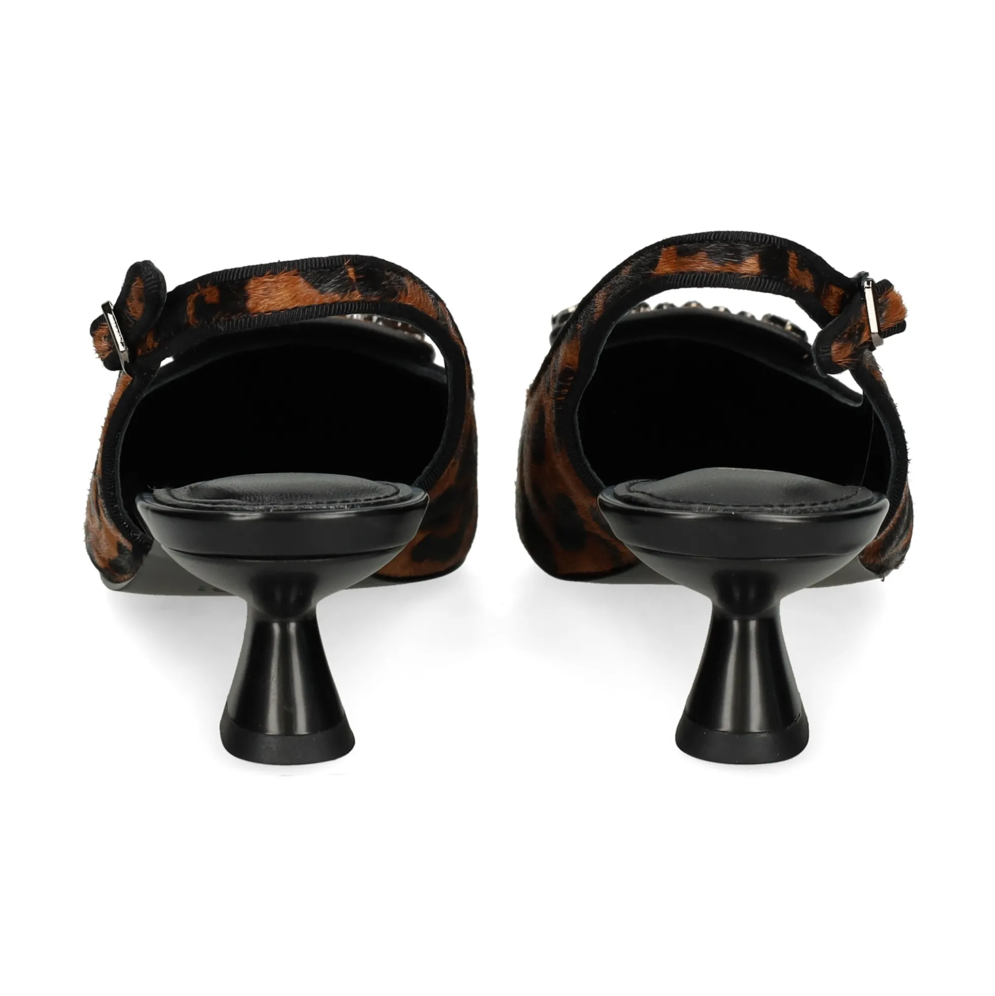 LODI Zapatos de tacón medio de Mujer RINOLA LEOPARDO/NEGRO