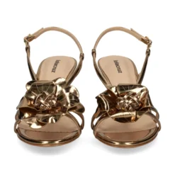 LOLA CRUZ Sandalias con tacón de Mujer 035Z17BK ORO