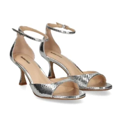 LOLA CRUZ Sandalias con tacón de Mujer 229Z51BK PLATA