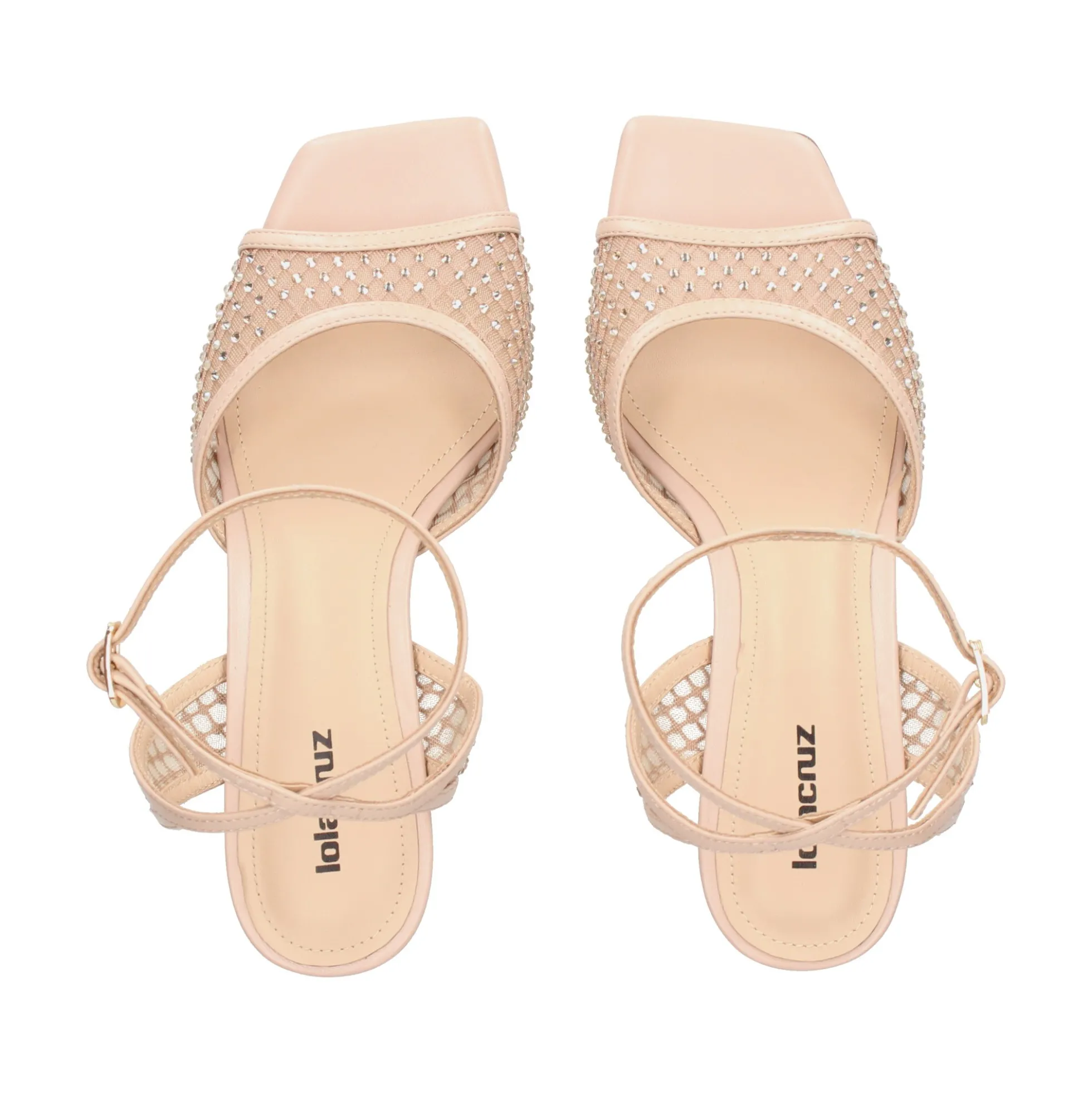 LOLA CRUZ Sandalias con tacón de Mujer 190Z13BK NUDE