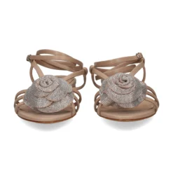 LOLA CRUZ Sandalias planas de Mujer 057Z13BK NUDE