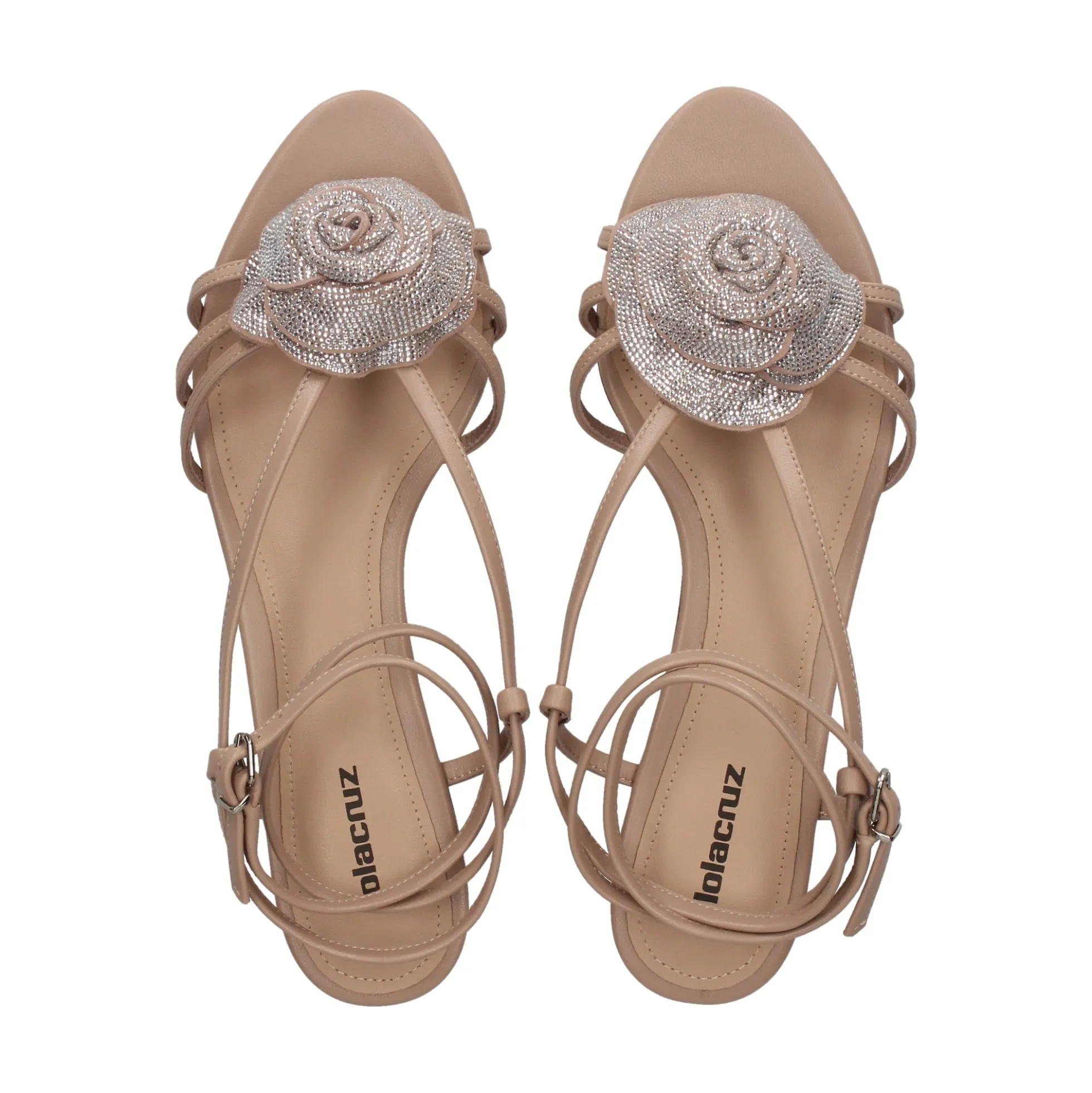 LOLA CRUZ Sandalias planas de Mujer 057Z13BK NUDE