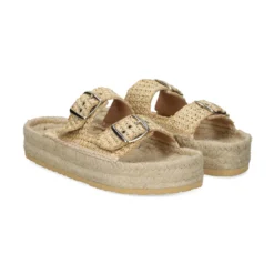 LOVE MOSCHINO Sandalias con plataforma de Mujer JA28393G0M 107 NATURAL