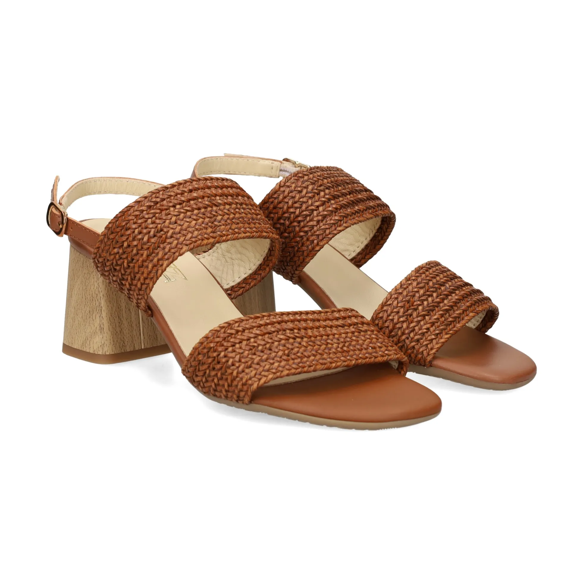 LÓPEZ Sandalias con tacón de Mujer 21187 TABACO