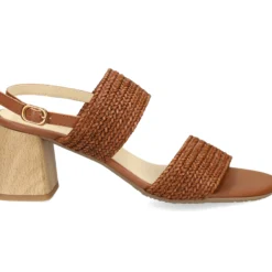 LÓPEZ Sandalias con tacón de Mujer 21187 TABACO