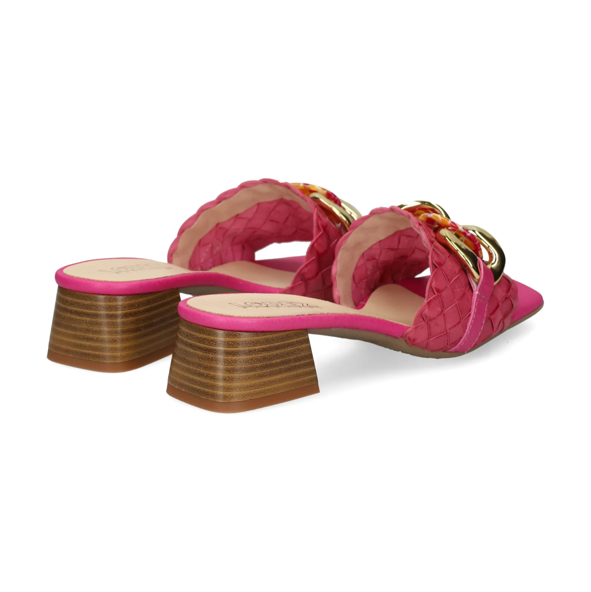 LÓPEZ Sandalias con tacón de Mujer 23425 604 FUXIA