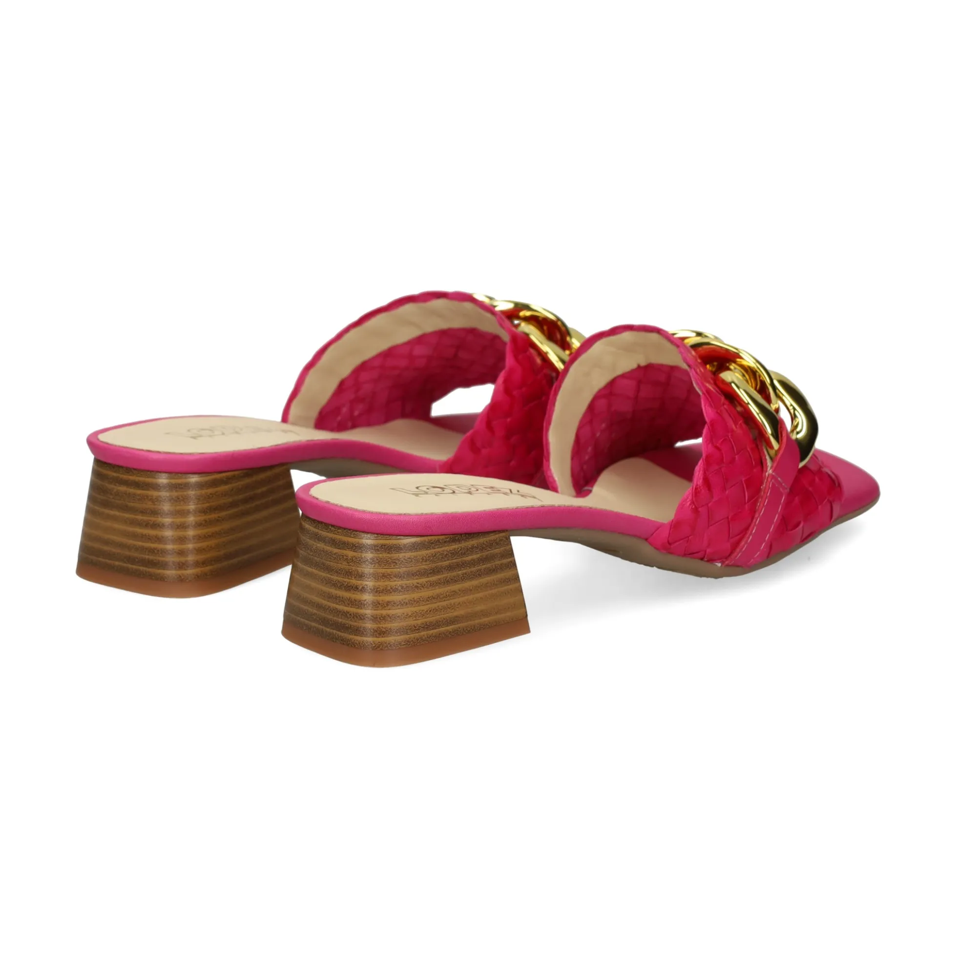 LÓPEZ Sandalias con tacón de Mujer 24521 604 FUXIA