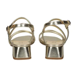 LÓPEZ Sandalias con tacón de Mujer 23039 PLATINO