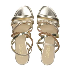 LÓPEZ Sandalias planas de Mujer 24640 MULTI PLATINO