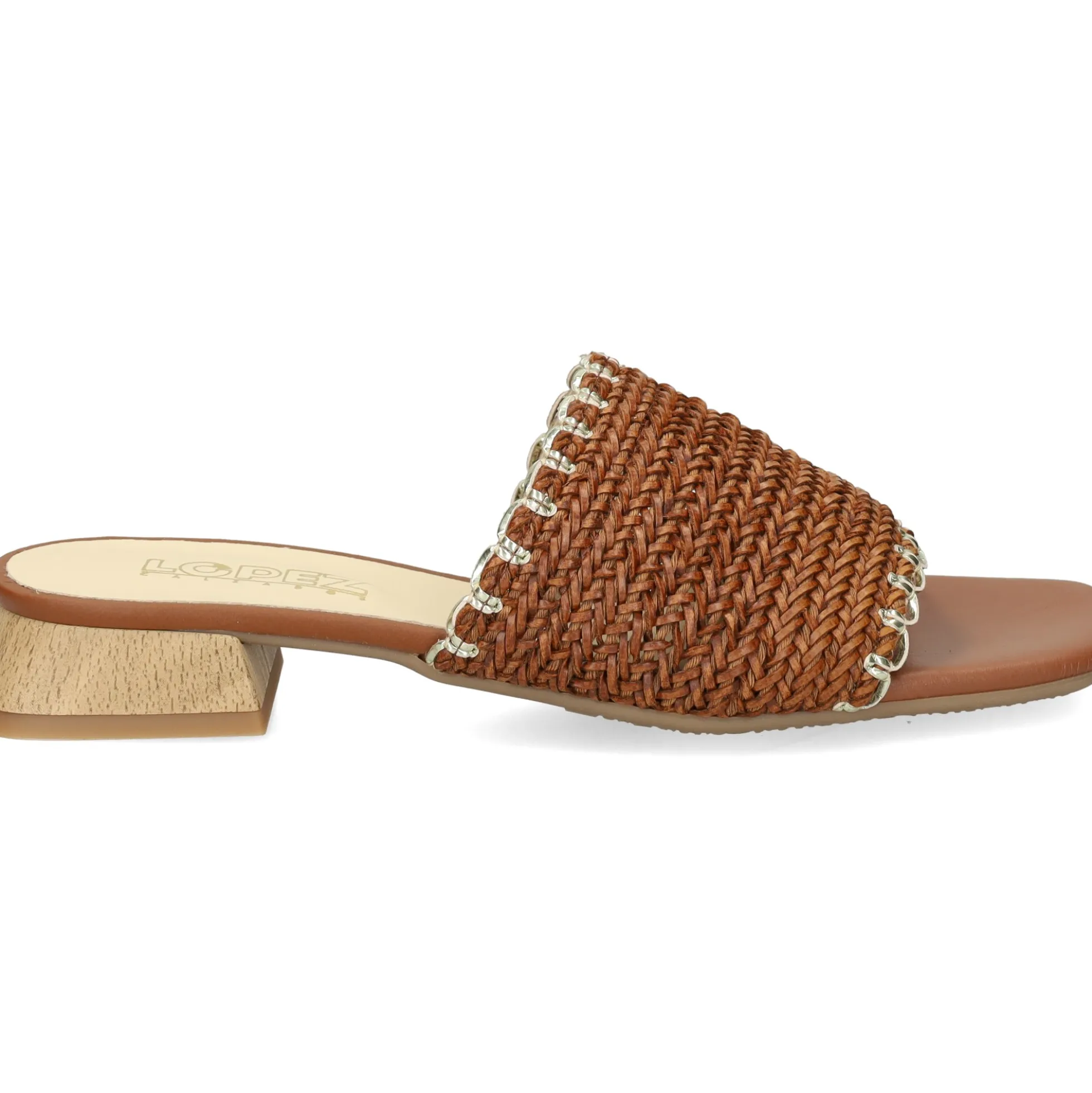 LÓPEZ Sandalias planas de Mujer 24505 TABACO