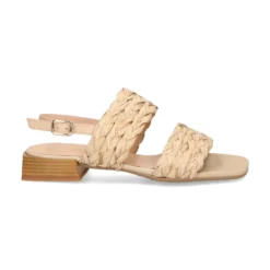 LÓPEZ Sandalias planas de Mujer 22677 NATURAL