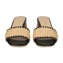 MISS ELASTIC Sandalias con tacón de Mujer 70091 72 CAMEL/NEGRO