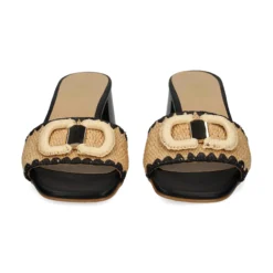 MISS ELASTIC Sandalias con tacón de Mujer 70090 72 CAMEL/NEGRO