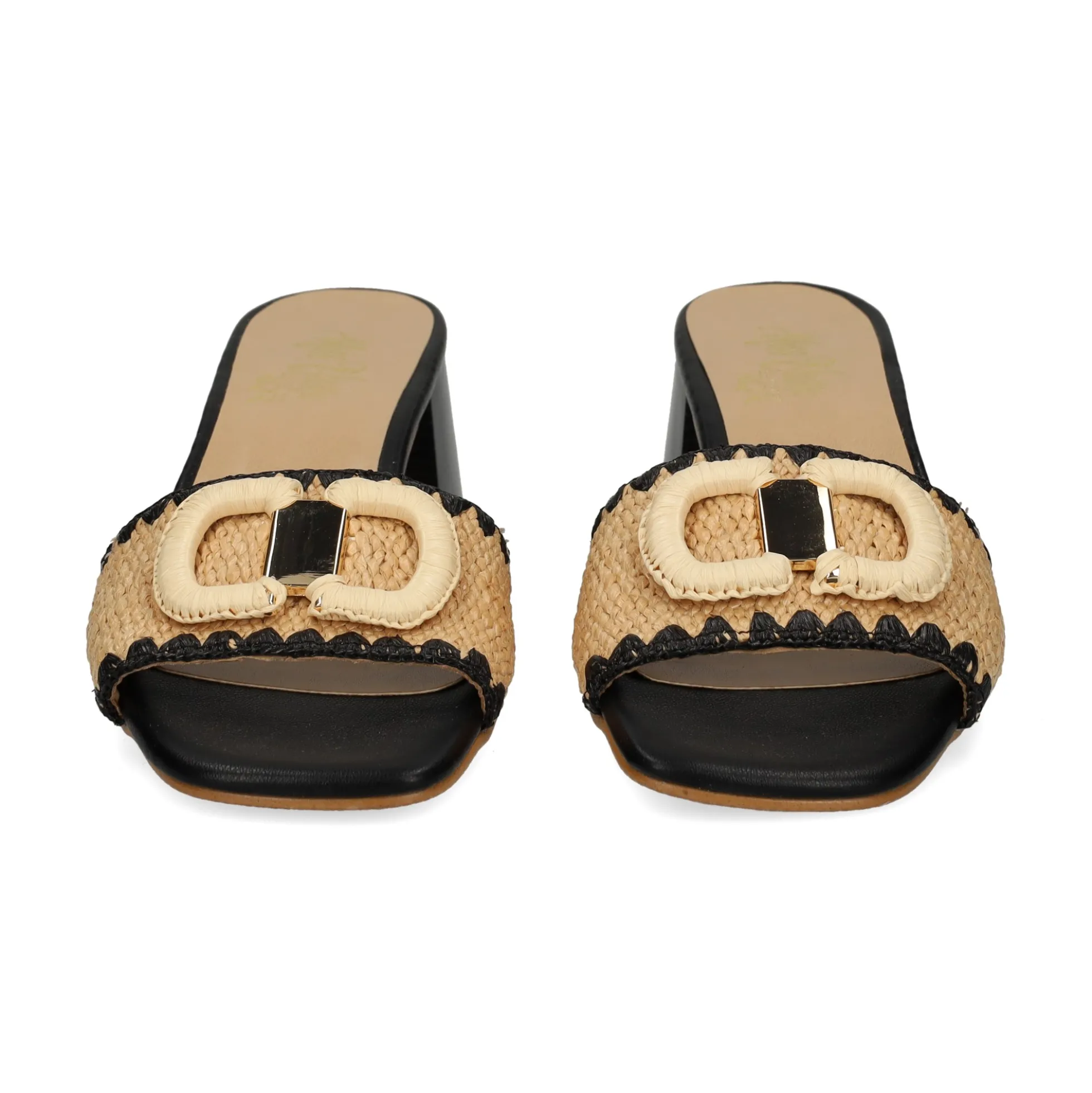 MISS ELASTIC Sandalias con tacón de Mujer 70090 72 CAMEL/NEGRO
