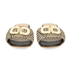 MISS ELASTIC Sandalias planas de Mujer 70106 99 NEGRO/CAMEL