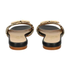 MISS ELASTIC Sandalias planas de Mujer 70106 99 NEGRO/CAMEL