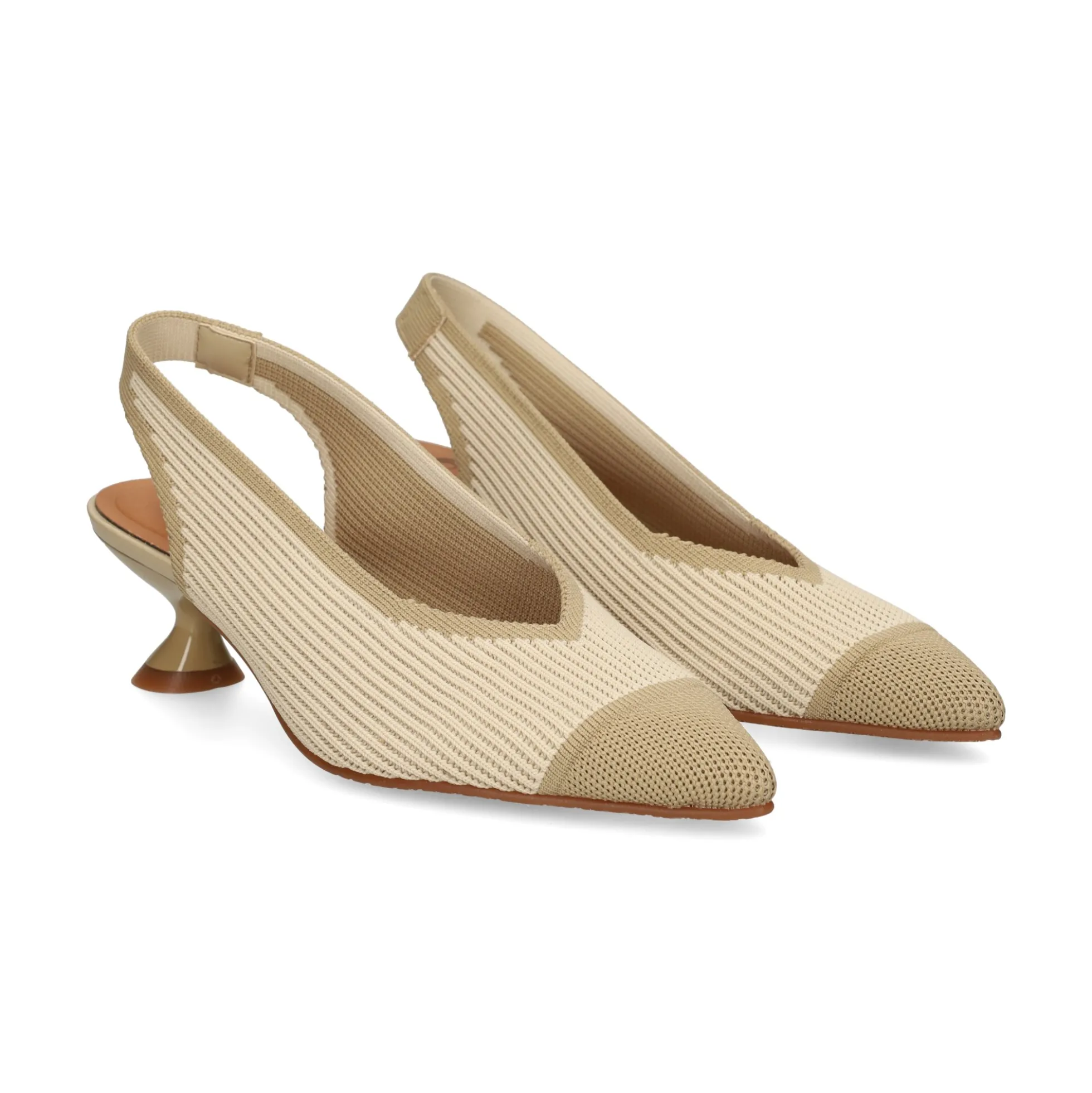 MISS ELASTIC Zapatos de tacón medio de Mujer 76535 3V CREMA/AVENA